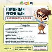 Loker Pengajar Bahasa Inggris Online